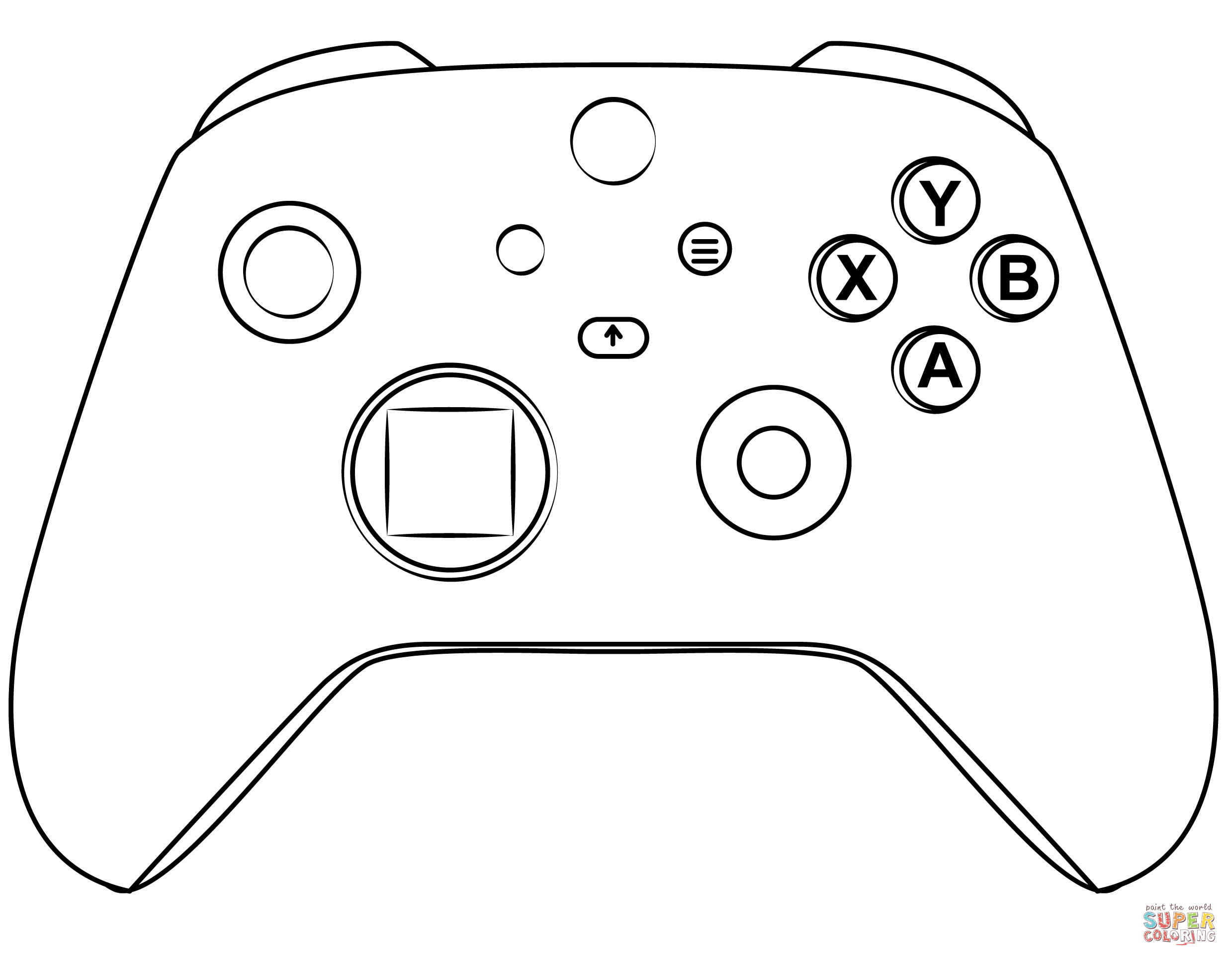 Xbox controller coloring page free printable coloring pages