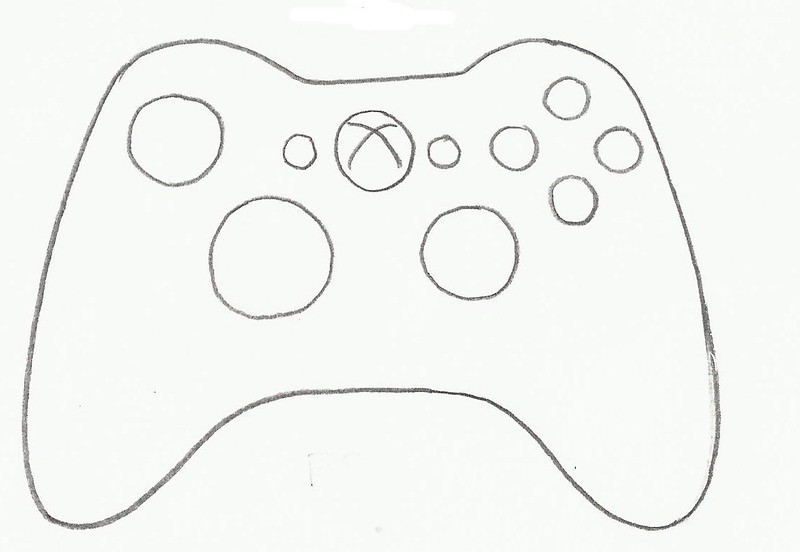 Printable video game controller template