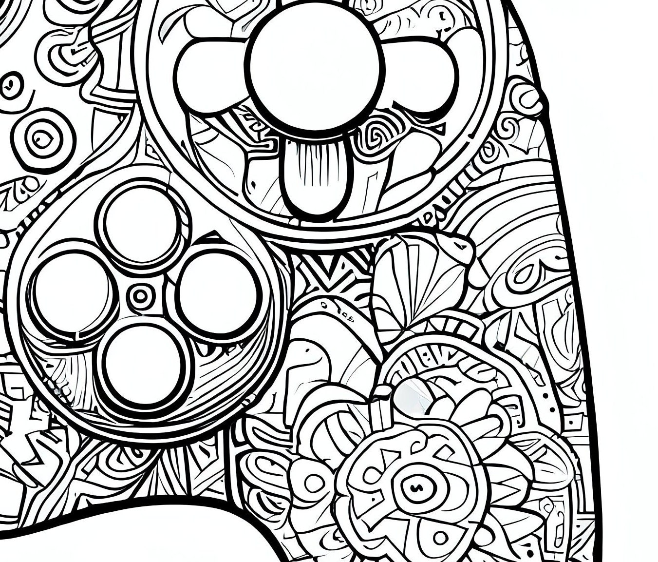 Pack stress relief coloring pages gaming controller digital print detailed mandala dragon instant download set coloring books adults