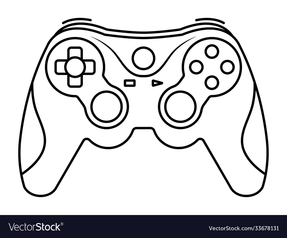 Xbox video game controllers or gamepad line art vector image