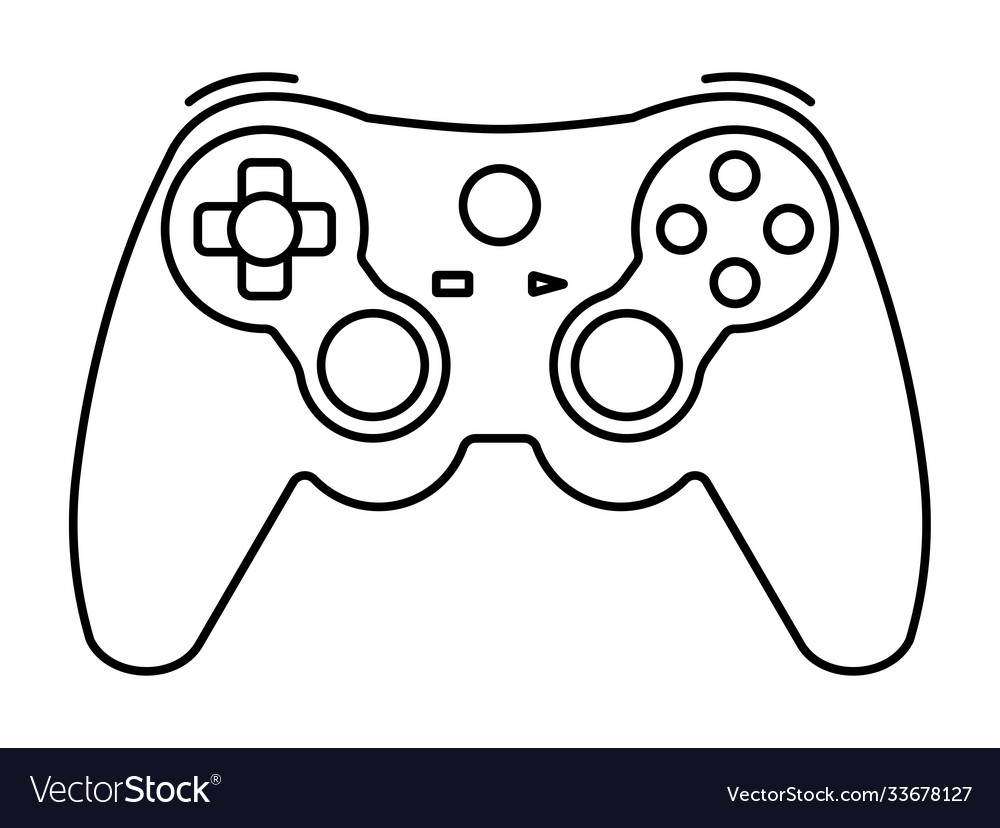 Xbox video game controllers or gamepad line art vector image