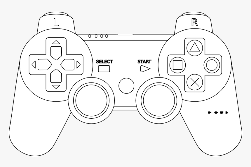 Game controller coloring page hd png download transparent png image