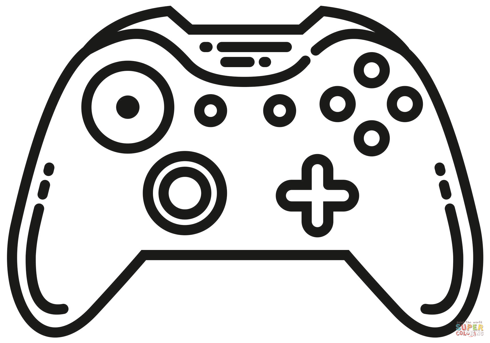 Xbox controller coloring page free printable coloring pages