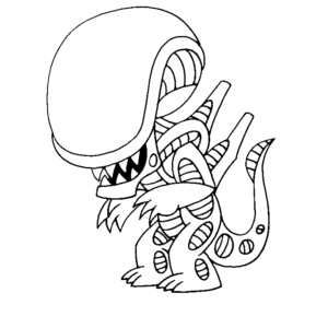 Alien coloring pages printable for free download