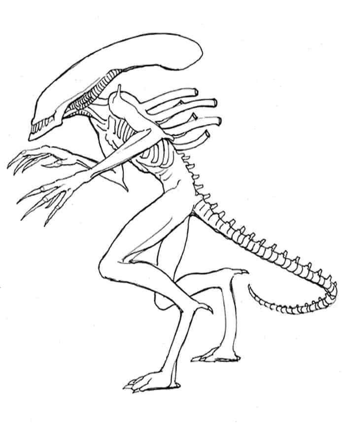 Explore the extraterrestrial world with alien movie coloring pages