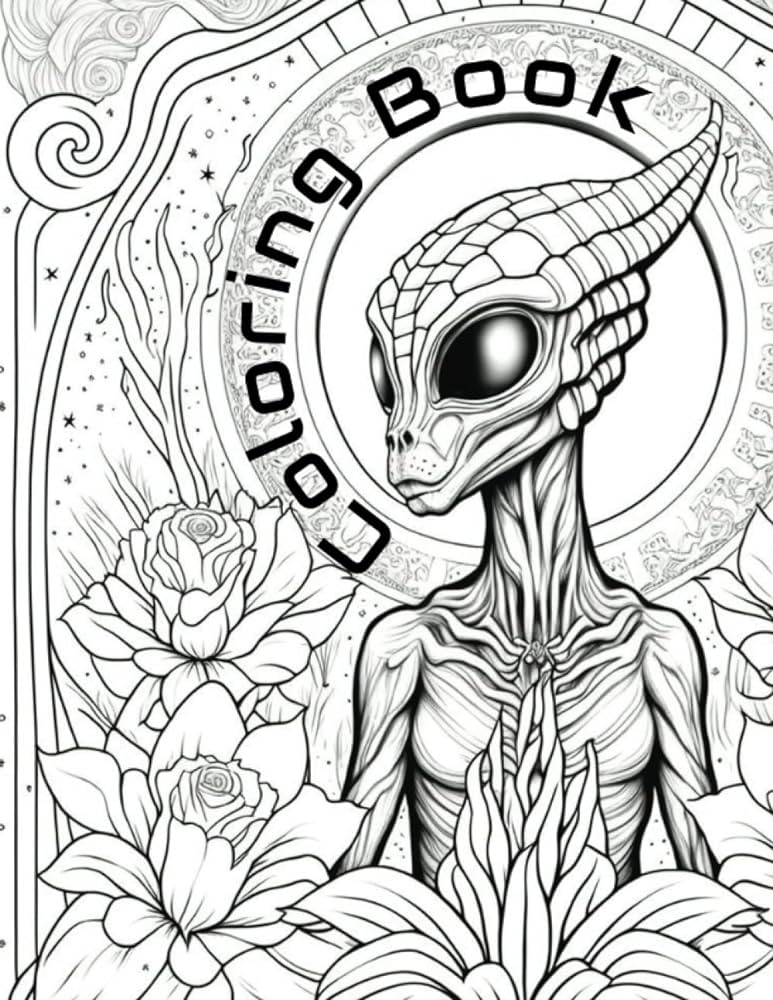 Coloring book alien coloring book pages to color dickerson sara hall jackson books