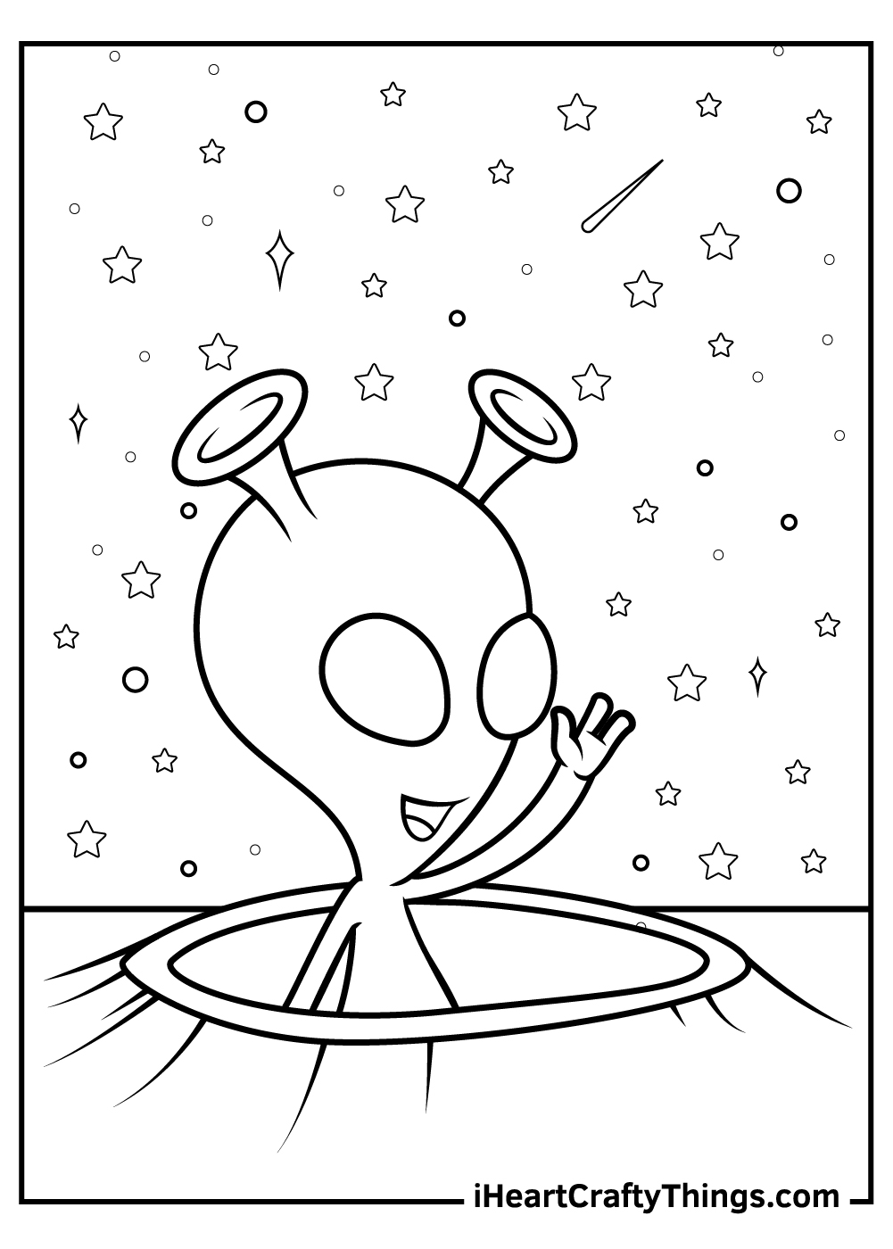 Alien coloring pages free printables