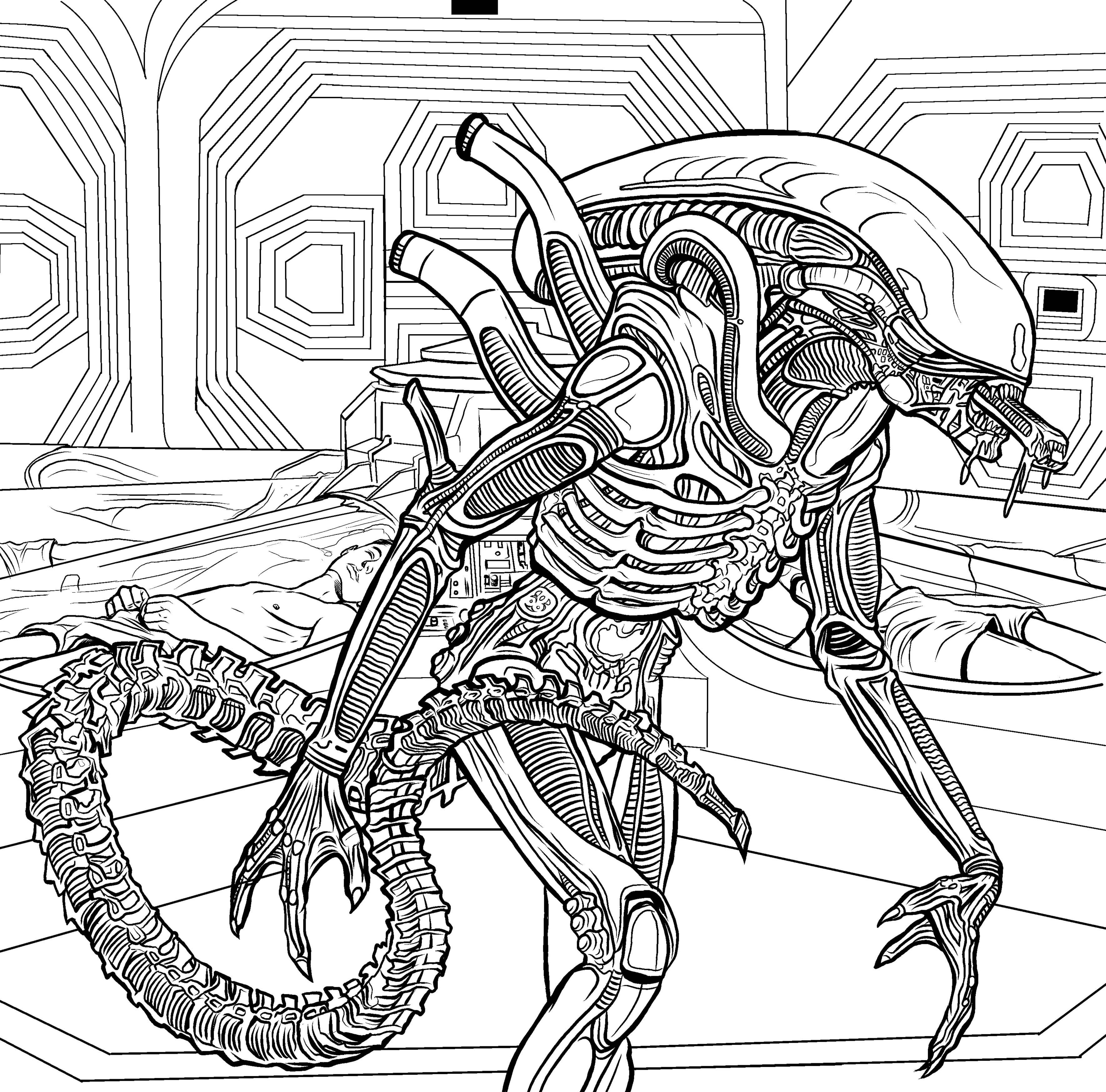 Alien the coloring book