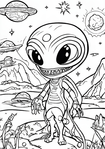 Fun and creative alien coloring pages for kids of all ages teaching resources