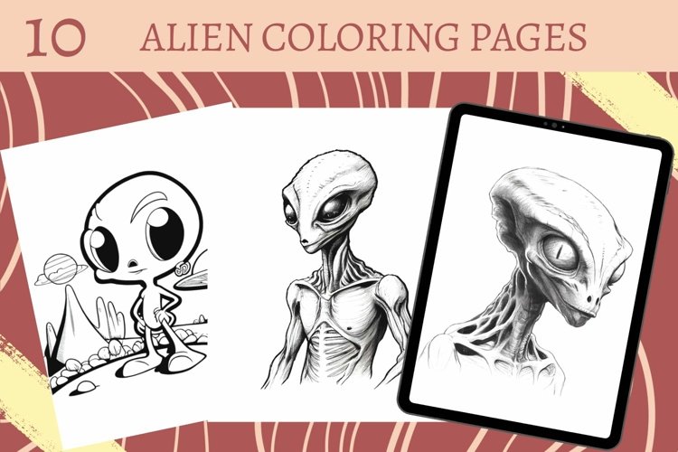 Alien coloring page