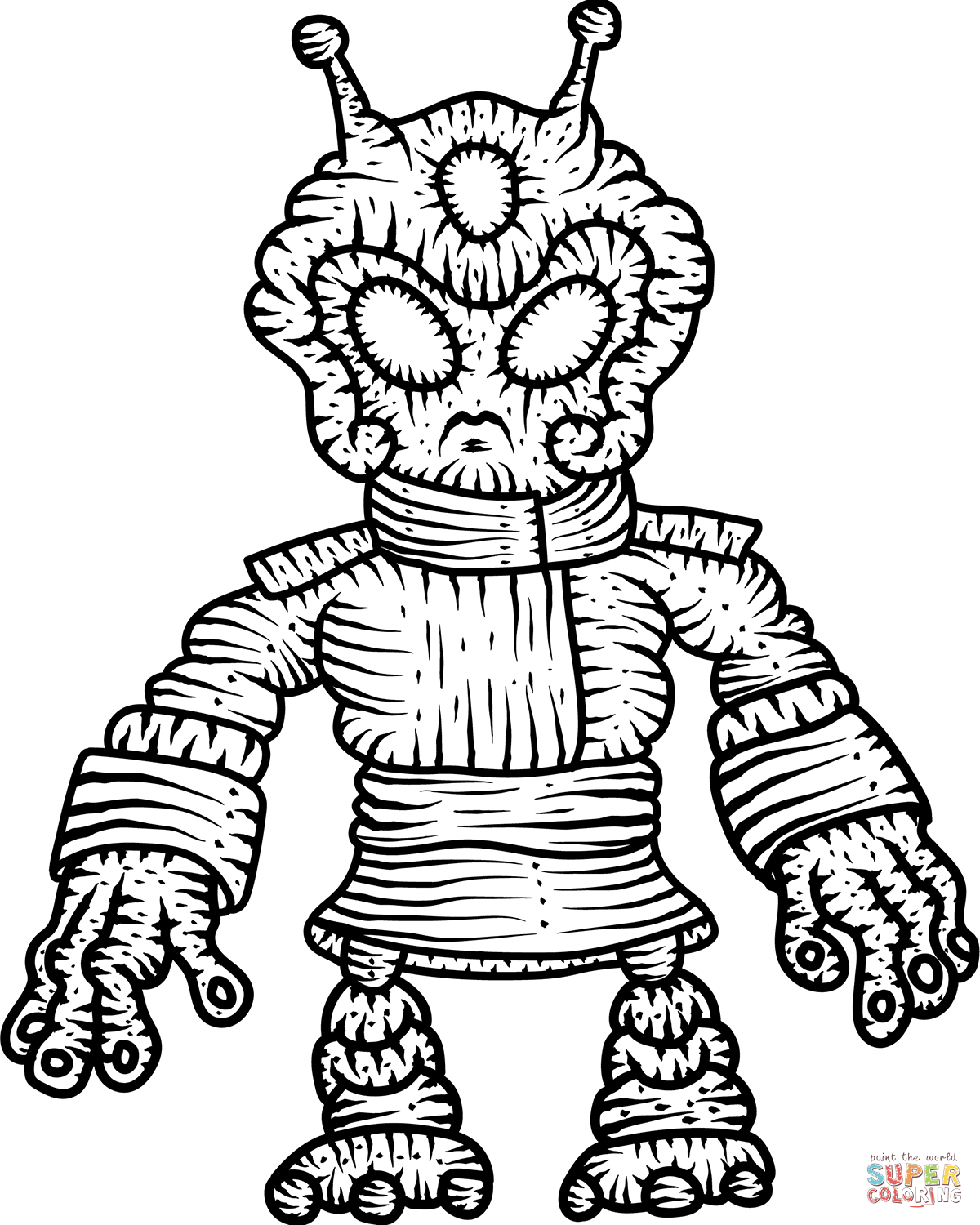 Alien coloring page free printable coloring pages