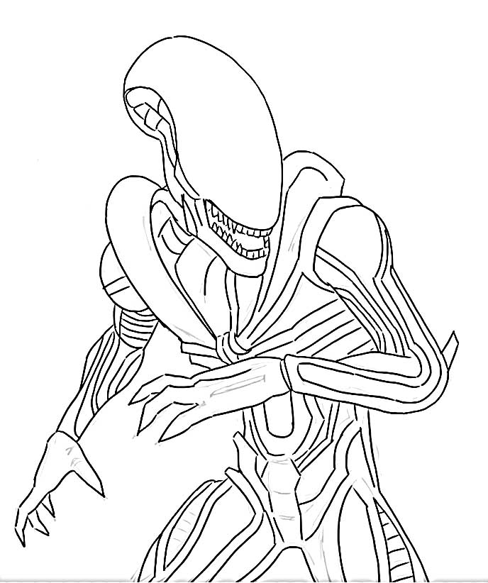 Xenomorph alien fortnite coloring pages â having fun with children