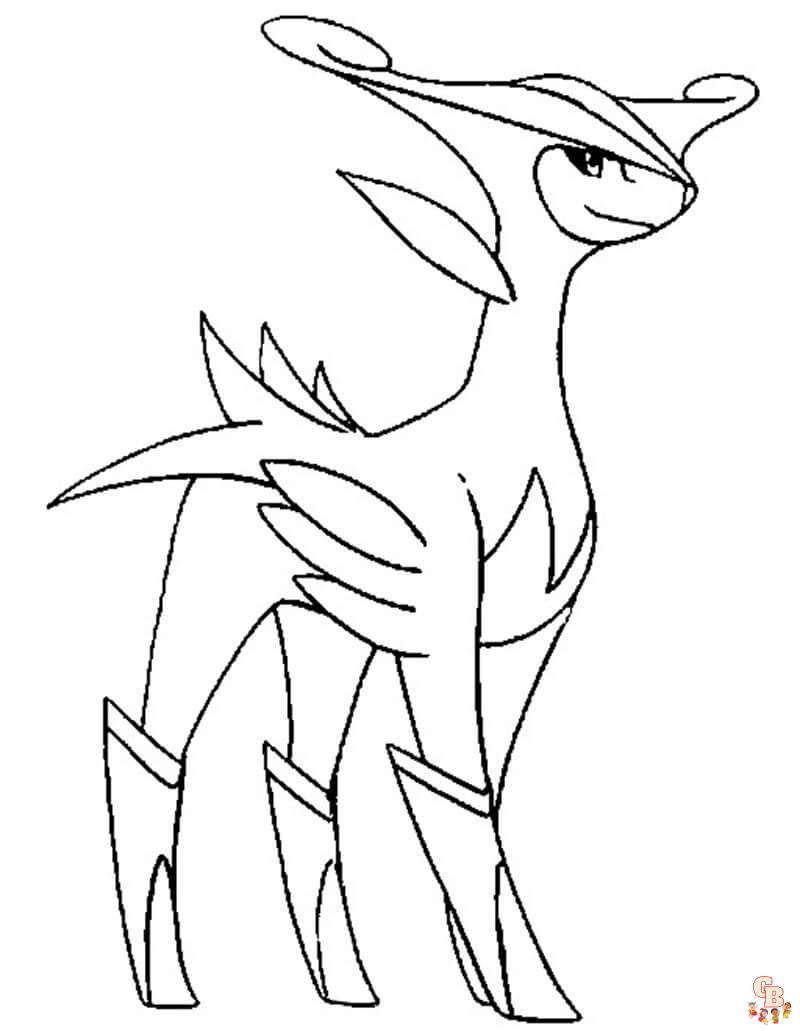 Discover the beauty of pokemon virizion coloring pages