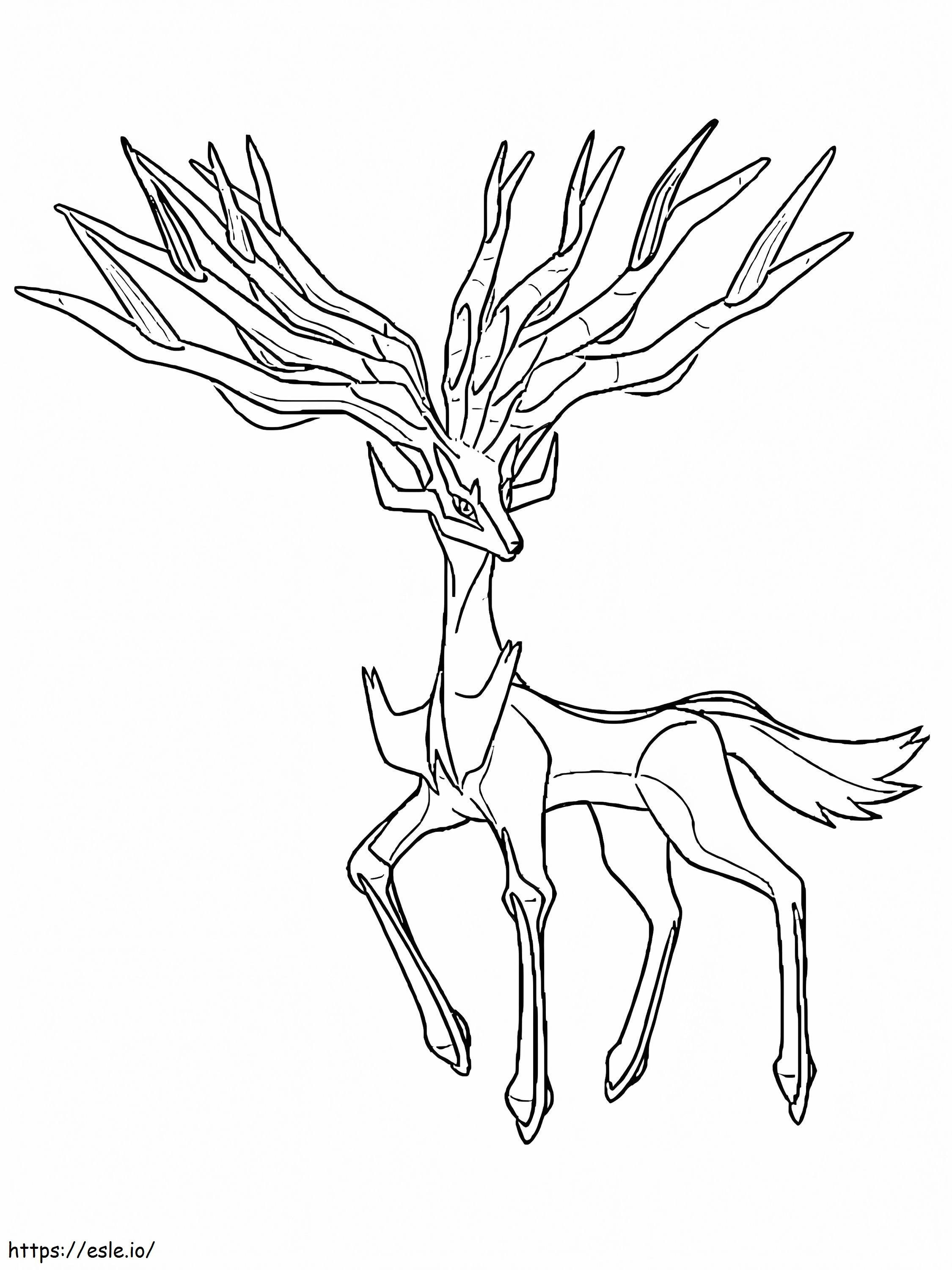 Cool xerneas pokemon coloring page