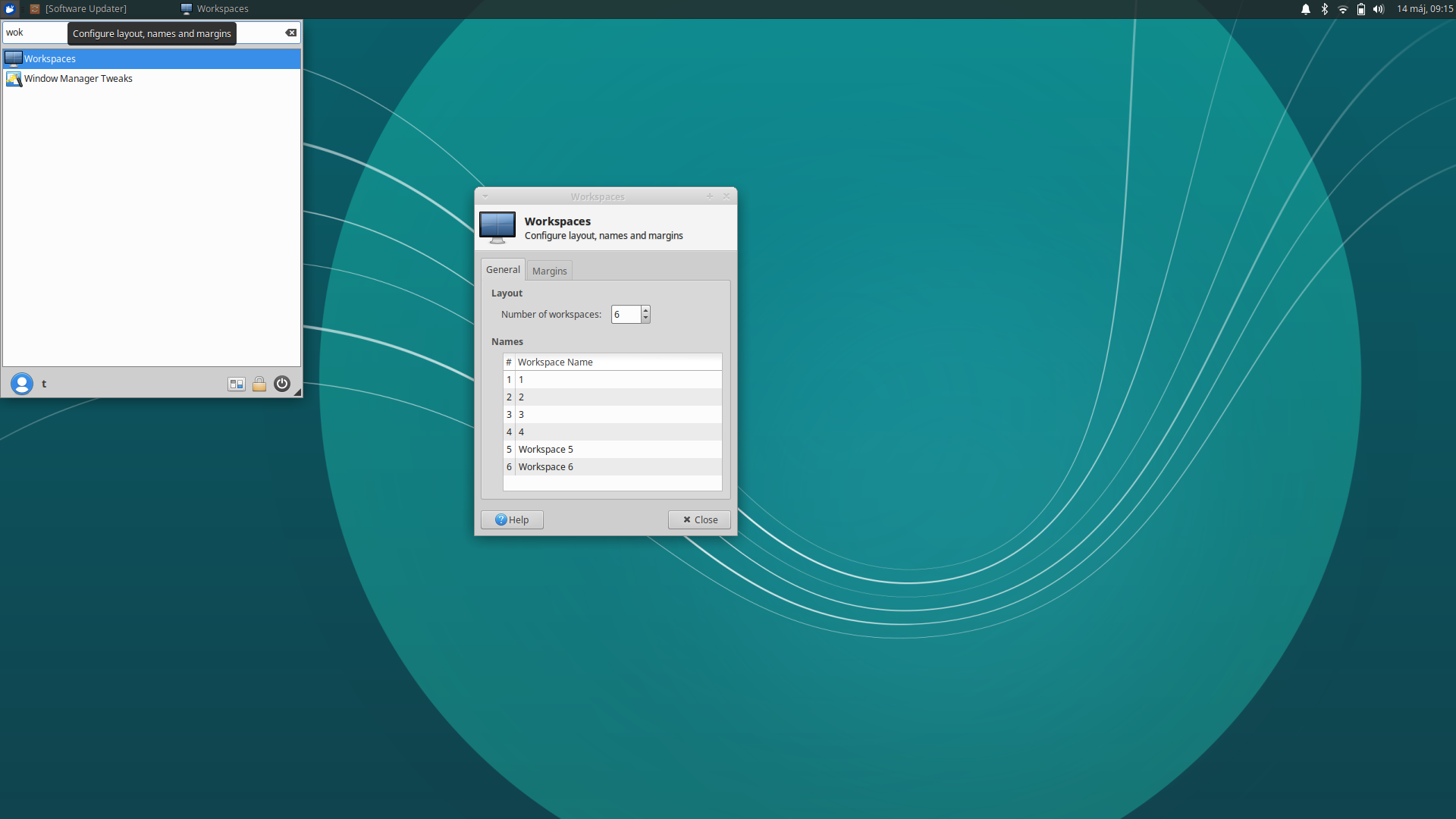 Visualized desktop workspace flow in xubuntu