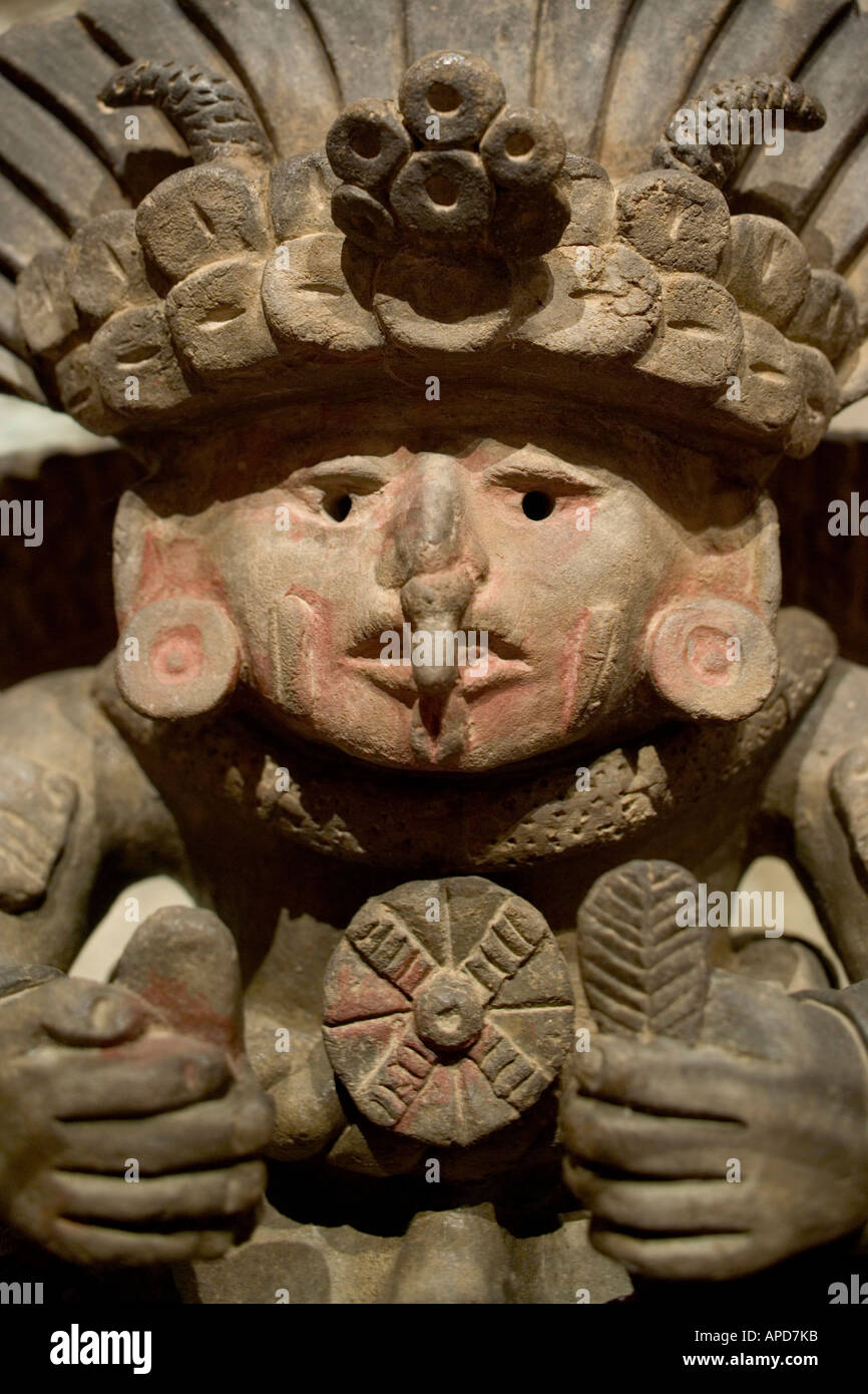 Mexico oaxaca statue of xipe totec the aztec god of spring inside museum of oaxacan cultures by the iglesia de santo domingo stock photo