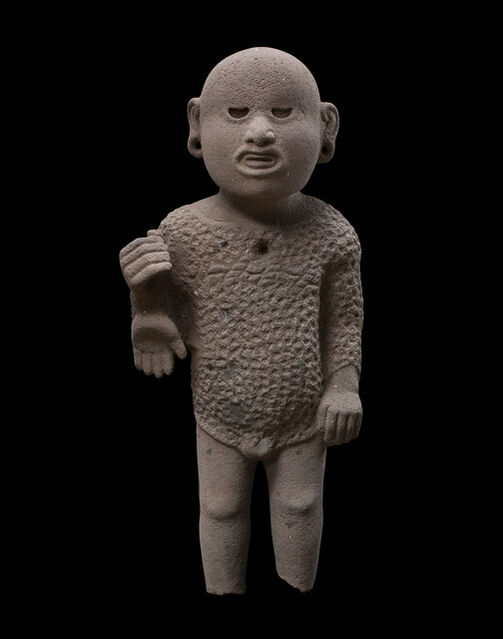 Sculpture representing the god xipe totec aztec mexico