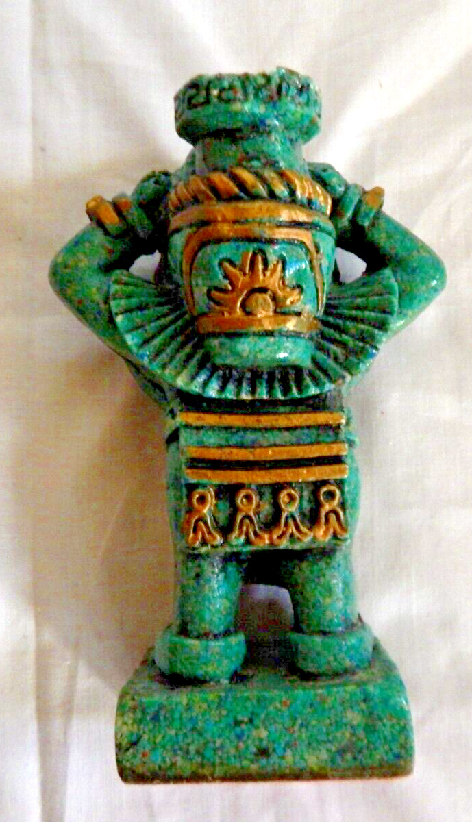 Aztec xipe totec warriortribal statue sculpture figurine mayan