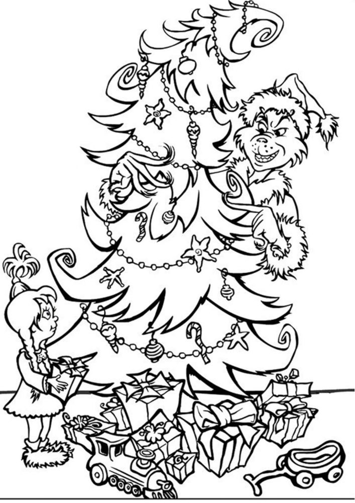 Free easy to print christmas coloring pages