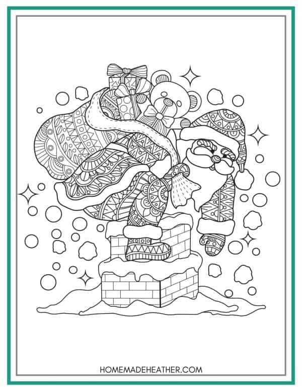 Free printable christmas coloring pages for adults homemade heather