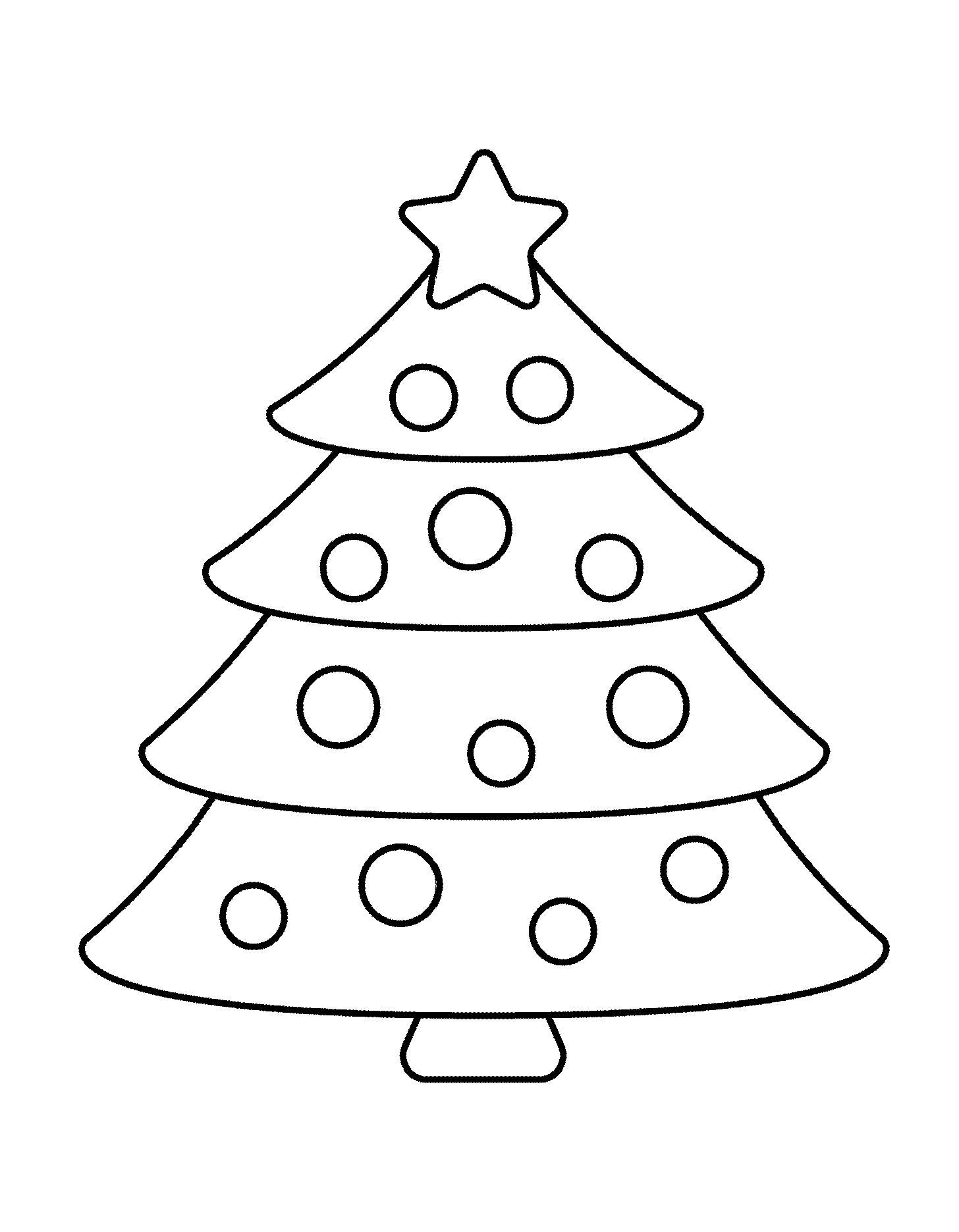 Christmas tree coloring page