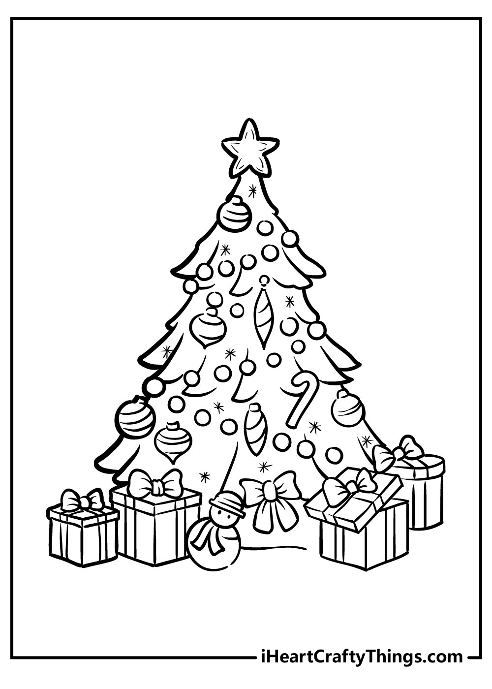 Christmas tree coloring pages free printables