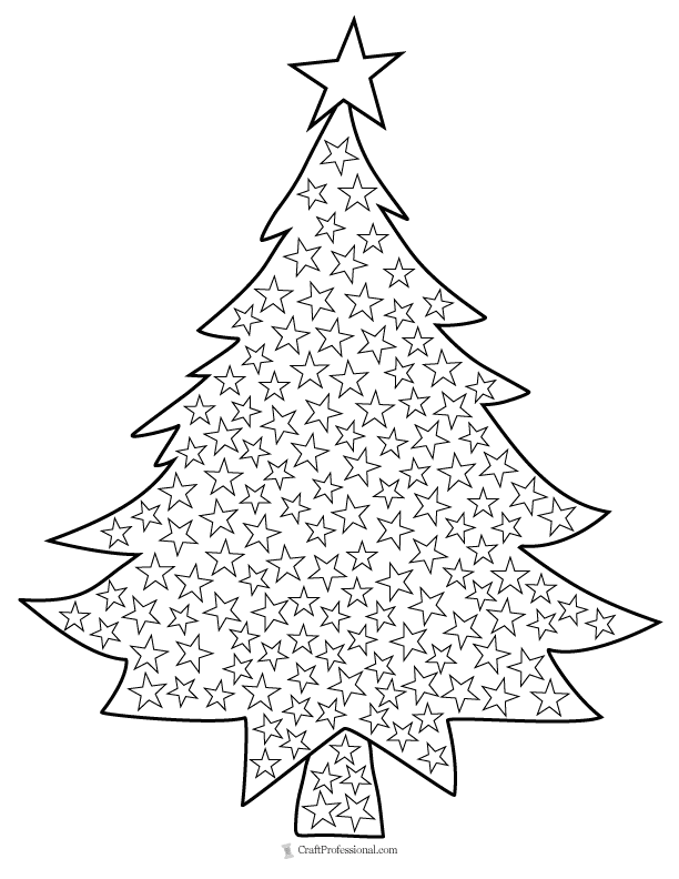 Printable christmas tree coloring pages