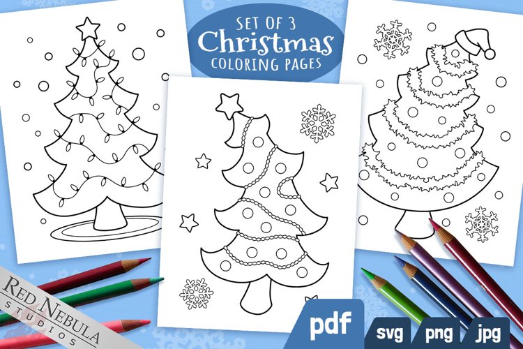 Christmas tree coloring pages printable kids activity pages