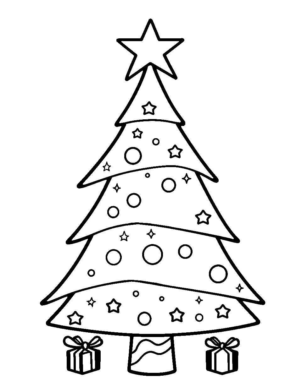 Christmas tree coloring pages free printables