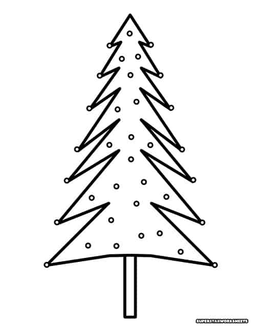 Christmas tree coloring pages