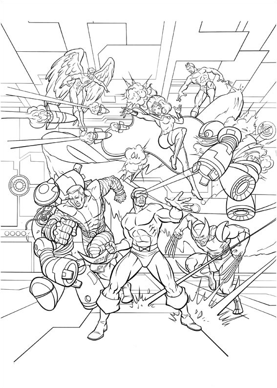 X men coloring pages for kids