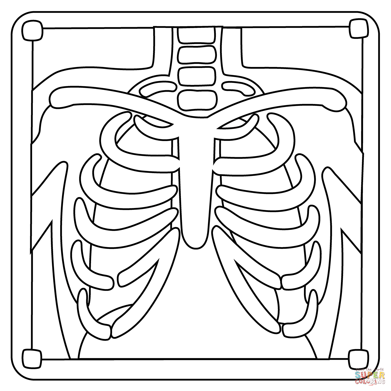 X ray emoji coloring page free printable coloring pages