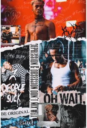 Redcloud most favourite xxxtentacion collage wall poster paper print