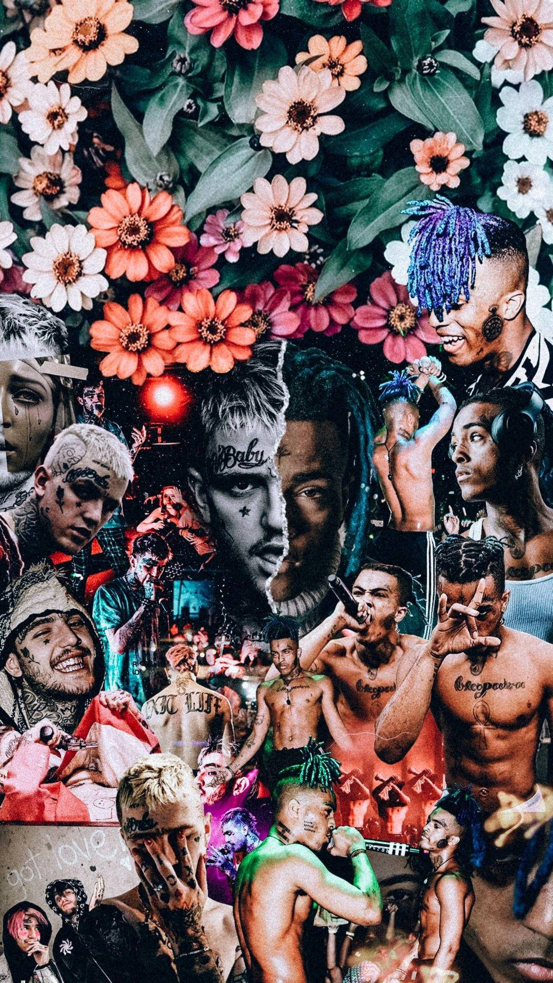 Download lil peep and xxxtentacion tribute collage wallpaper