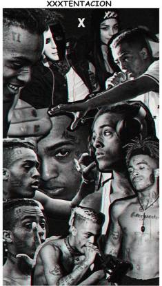 Xxxtentacion black poster collage paper print