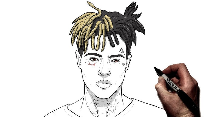 How to draw and coloring xxxtentacion