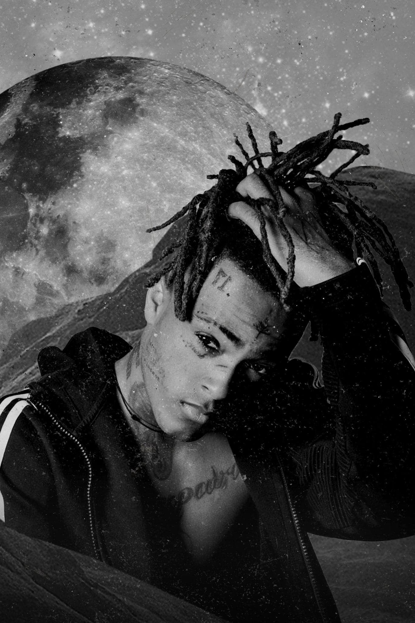 Xxxtentacion black x white galaxy poster â posters plug