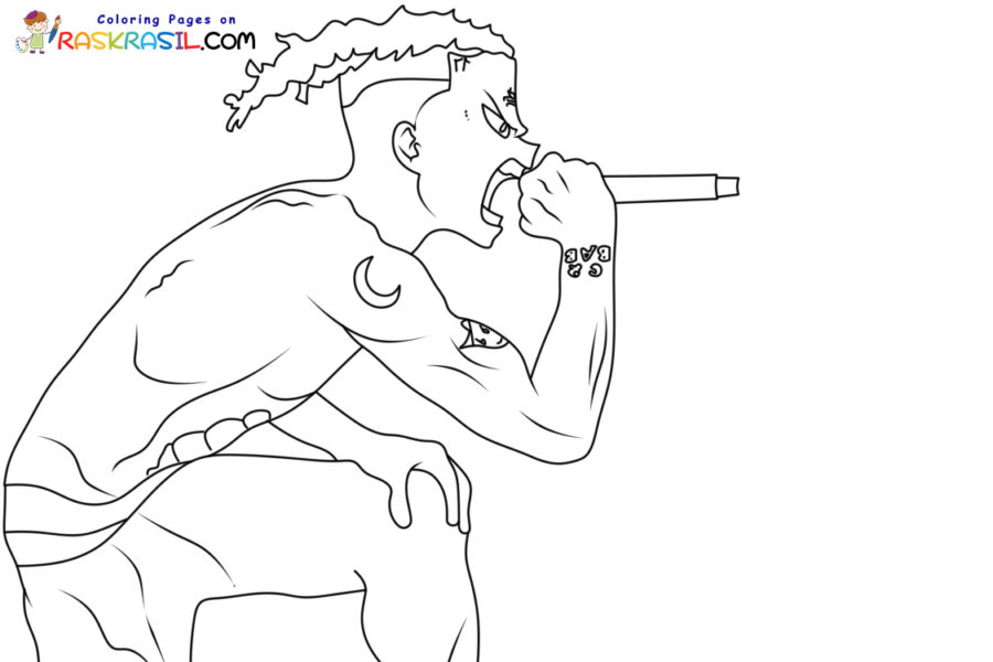 Xxxtentacion coloring pages