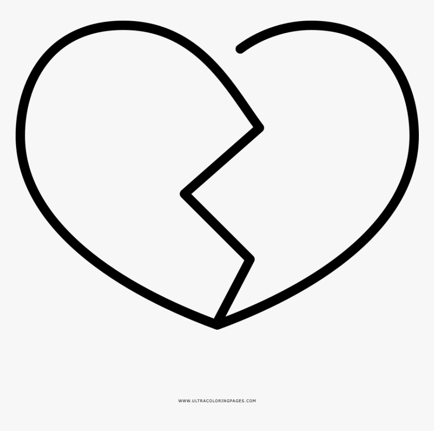 Heart broken coloring page