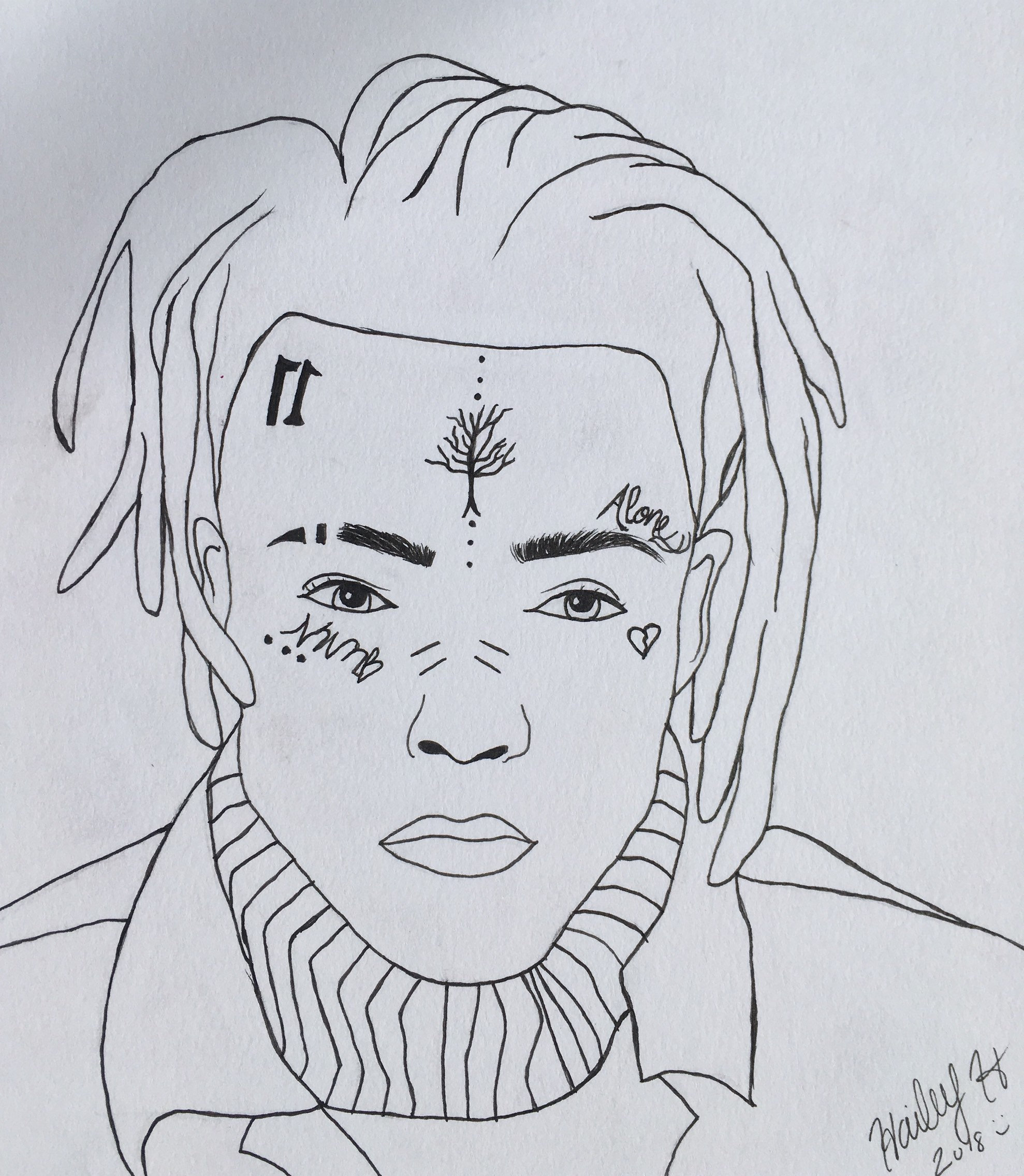 Xxxtentacion drawing