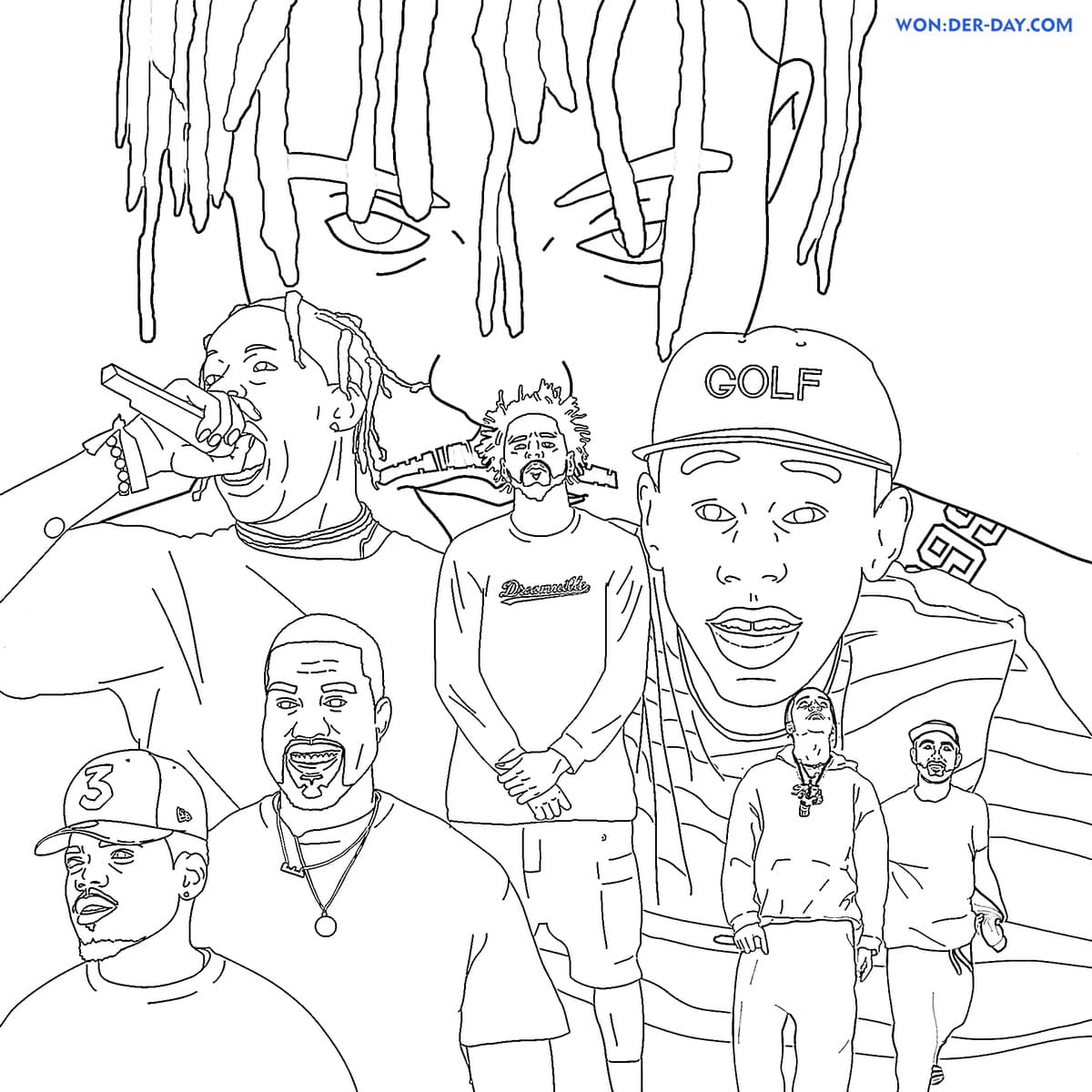 Juice wrld coloring pages