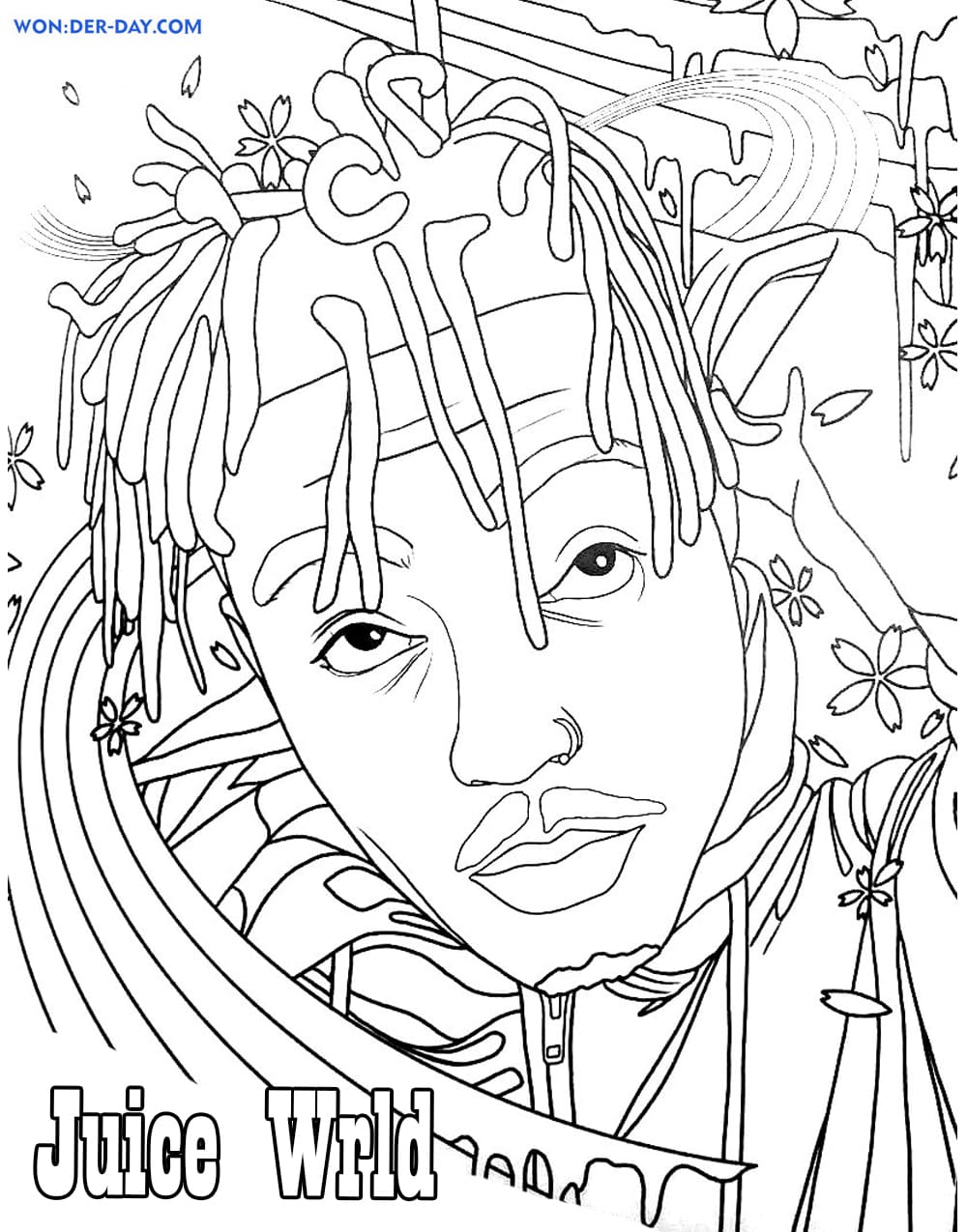 Juice wrld coloring pages