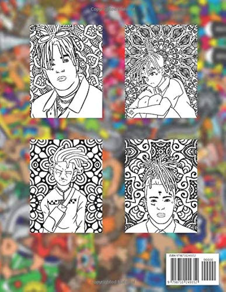 Xxxtentacion coloring book american rapper singer and songwriter coloring book adult coloring book acclaimed artist inspired gourn joseph armando books