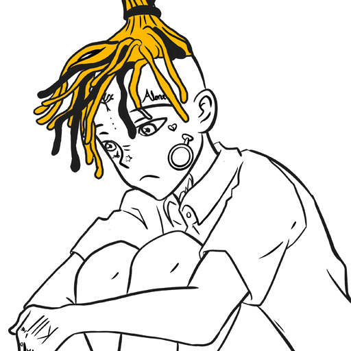 How to draw xxxtentacion rappe