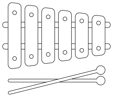 Xylophone coloring page free printable coloring pages