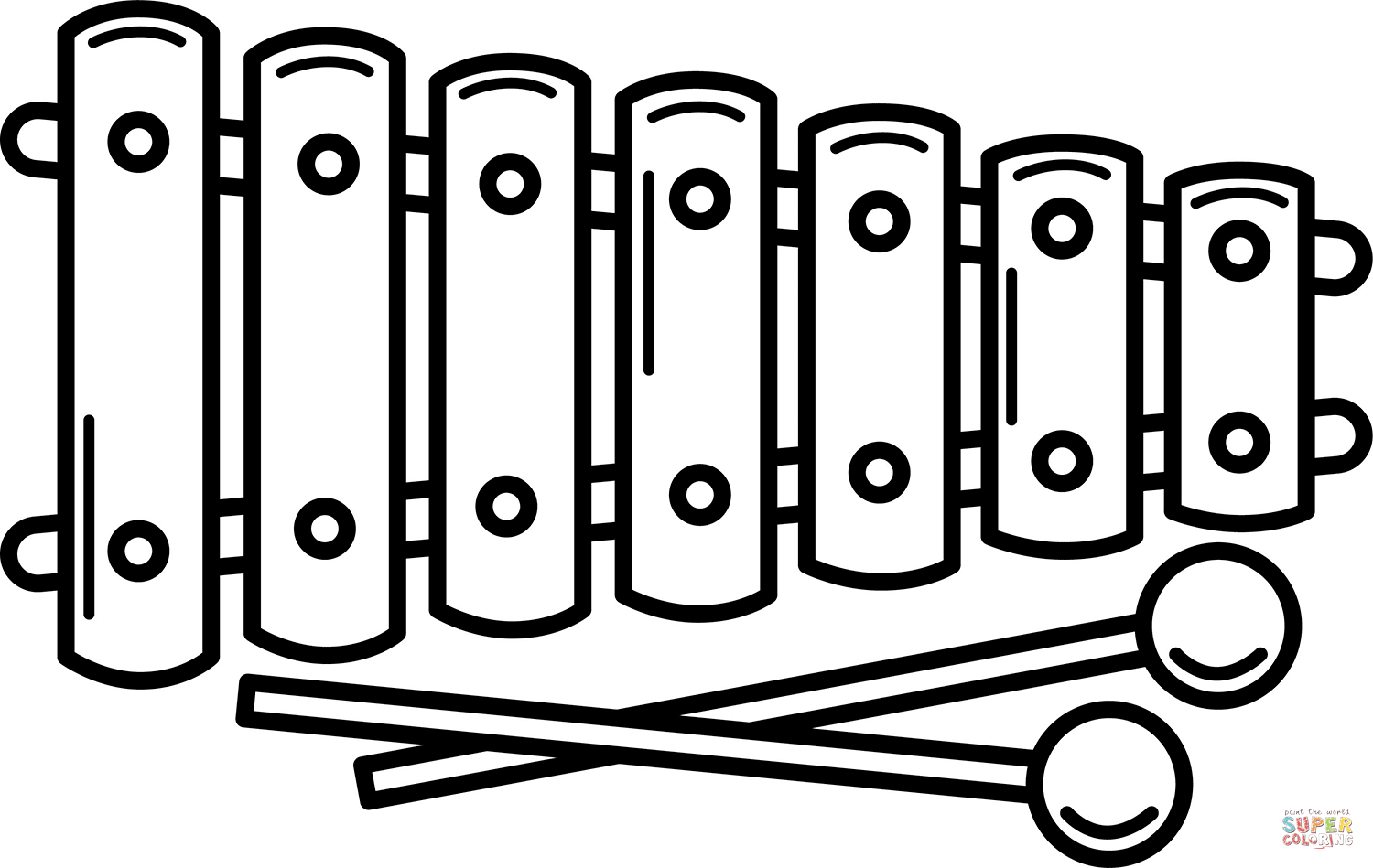 Xylophone coloring page free printable coloring pages