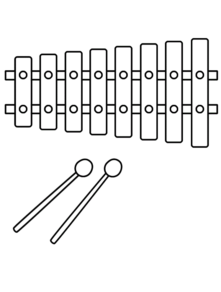 Xylophone coloring pages