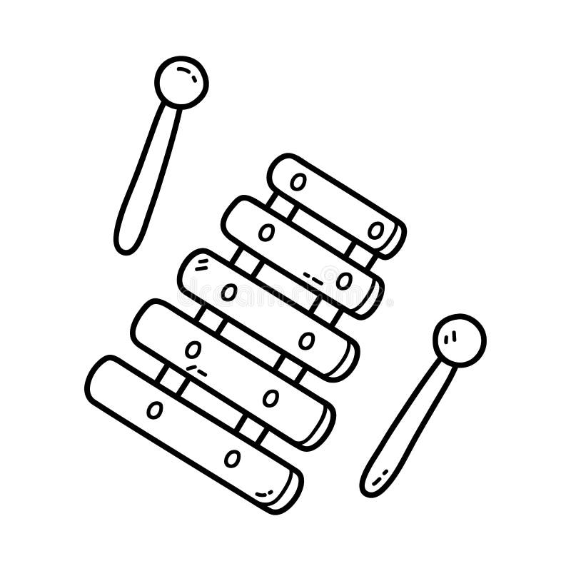 Xylophone coloring page stock illustrations â xylophone coloring page stock illustrations vectors clipart