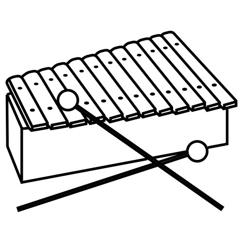 Coloring xylophone clipart