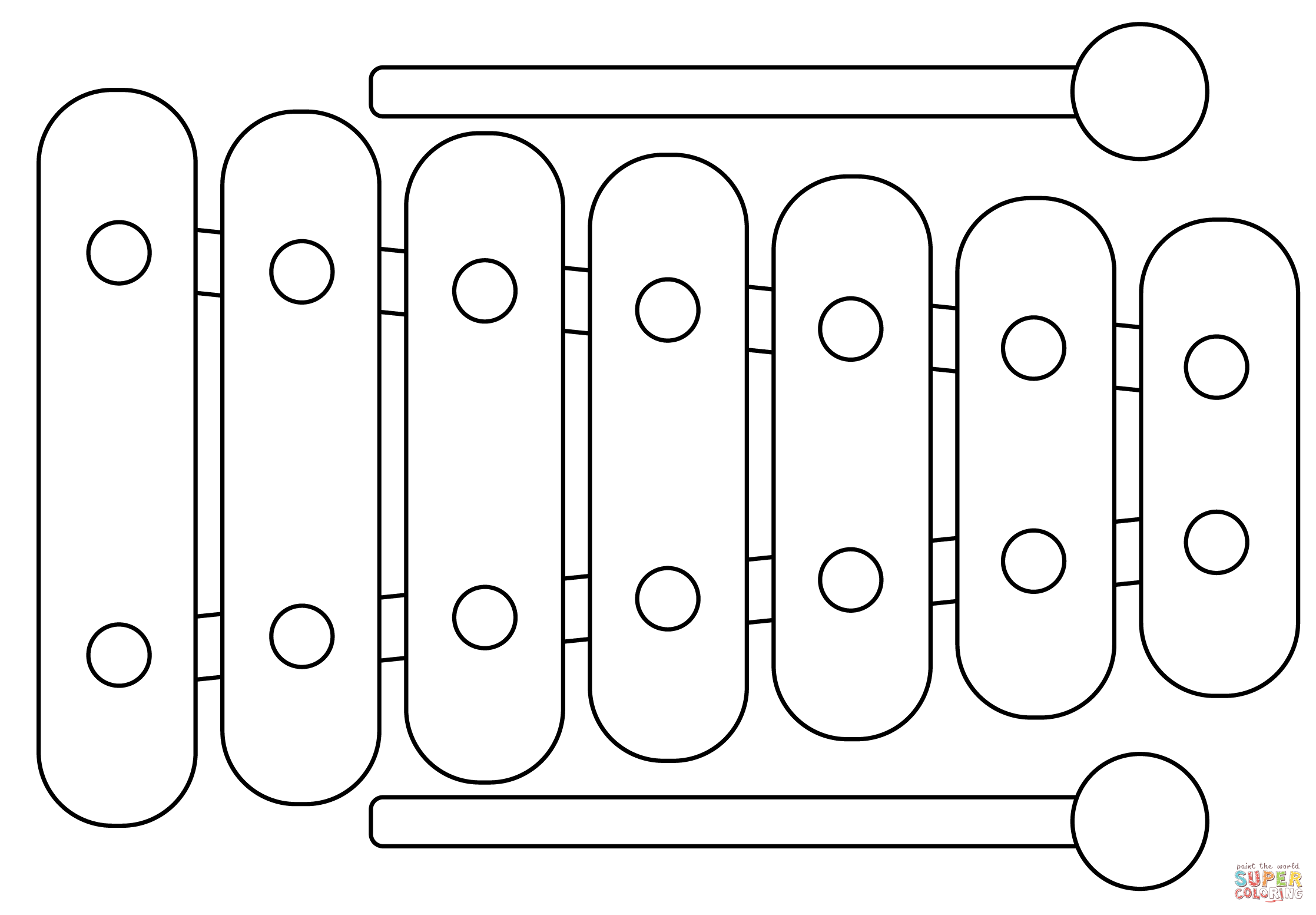 Xylophone coloring page free printable coloring pages